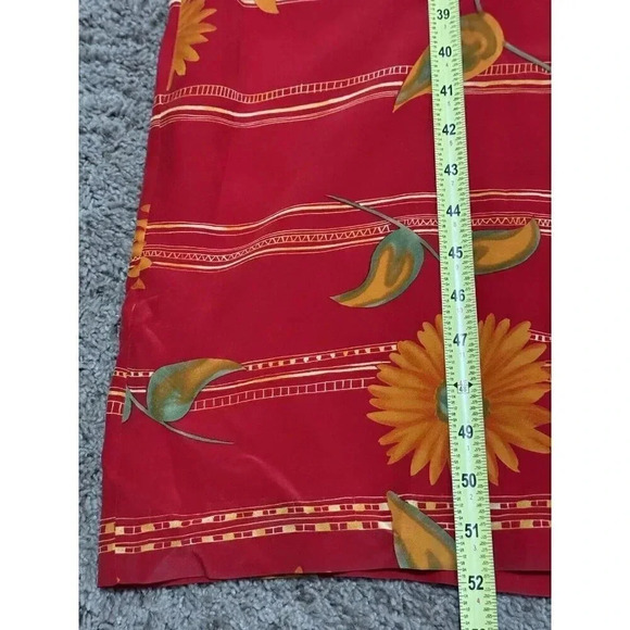 SPENSER JEREMY Womens 100% Silk Red Maxi Dress Button Up 2pc Set Daisy Sz 10 - Picture 10 of 12